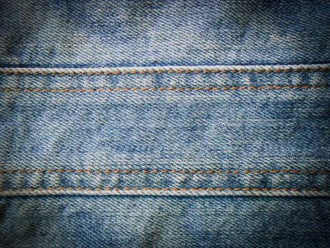 Blue jean texture and background. Stock Photos
