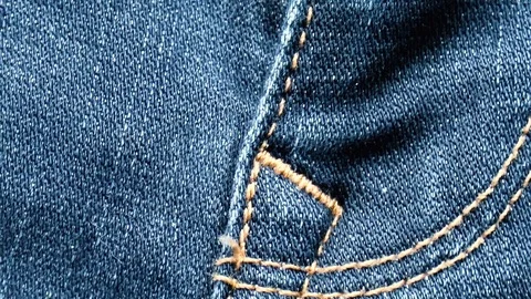 Blue jeans close-up Stock Footage 80754886
