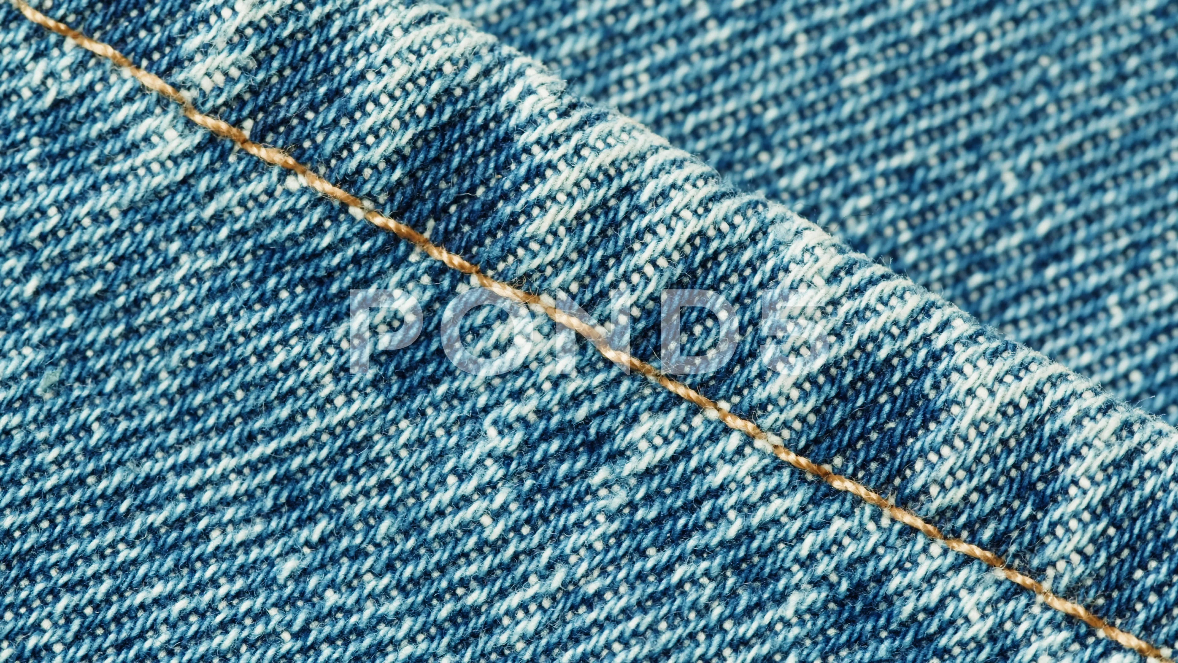 Pink Denim Fabric. Jeans Background Stock Footage - Video of