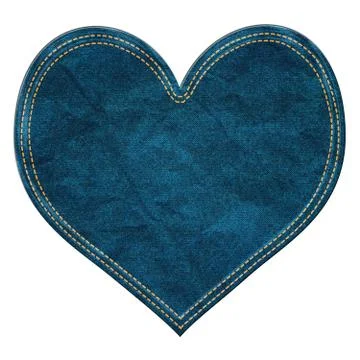 Blue Jeans Heart 스톡 일러스트