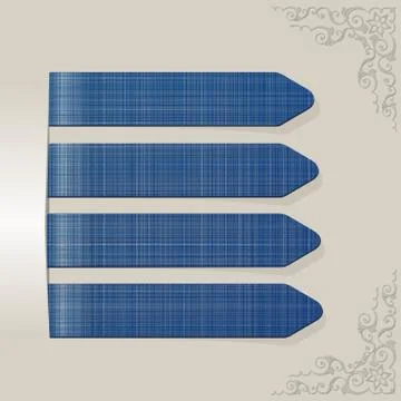 Blue jeans labels on gray frame Stock Illustration