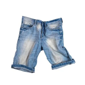 Blue jeans shorts Stock Photos