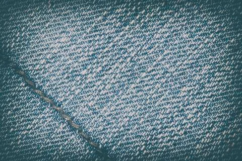 Blue jeans texture background and seam for text area Stock Photos