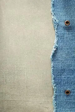 Blue jeans texture on table Stock Photos