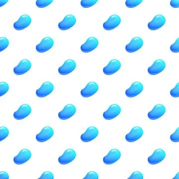 Blue jelly bean candy seamless repeating pattern Stock Illustration