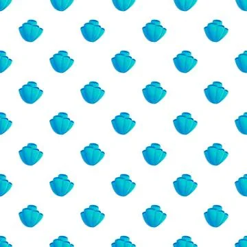 Blue jellyfish pattern creating seamless underwater background イラスト素材