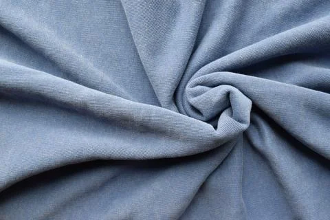 Blue jersey drapery Stock Photos