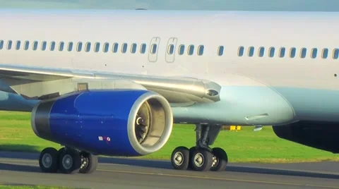 Blue Jet engine Stock Footage 45885147