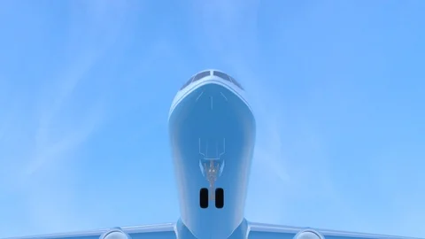 Blue jet plane Stock Footage 95540608