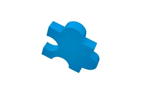 Blue jigsaw Stock Illustration