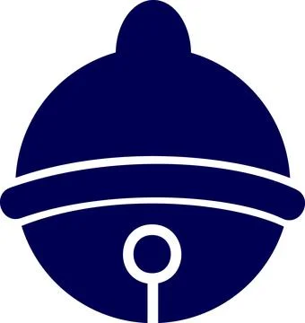 Blue Jingle Bell With Loop Icon Иллюстрация