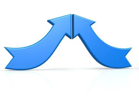 Blue joint arrow Stock-Illustration