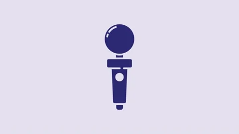 Blue Joystick for arcade machine icon isolated on purple background. Joystick Stock Footage 232796072