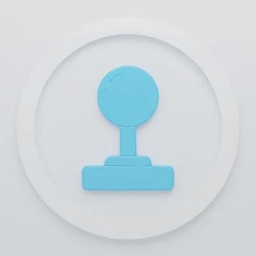 Blue Joystick for arcade machine icon isolated on white background. Joystic.. 스톡 일러스트