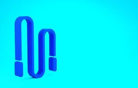 Blue Jump rope icon isolated on blue background. Skipping rope. Sport equipme Stock Illustration