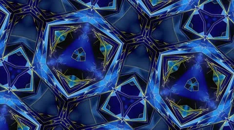 Blue - Kaleidoscop - Macro - 2 Stock Footage 10681832