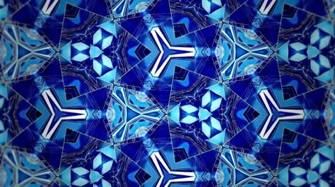 Blue - Kaleidoscop - Macro Video stock 10681898
