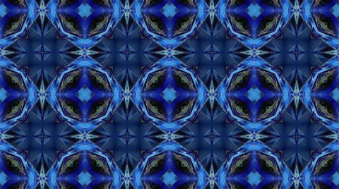 Blue - Kaleidoscop - Square Stock Footage 10682003