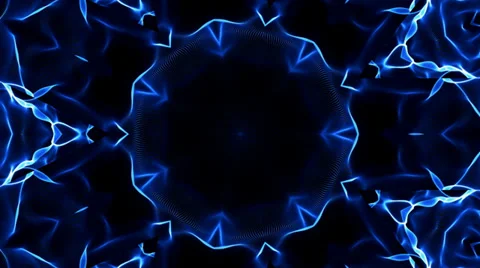 Blue kaleidoscope effect background Stock Footage 32009488