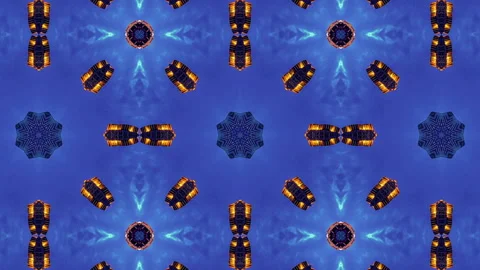 Blue kaleidoscope Stock Footage 132638057