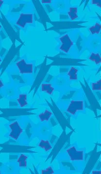 Blue Kaleidoscope Pattern Stock Illustration