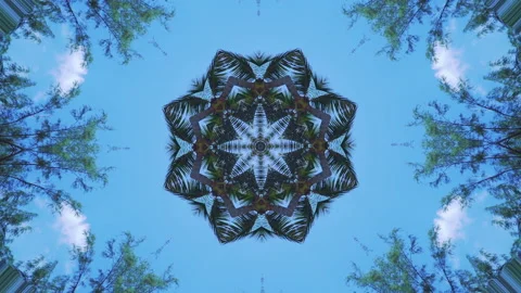 Blue kaleidoscope sequence patterns. Abstract multicolored motion graphics Stock Footage 149761193