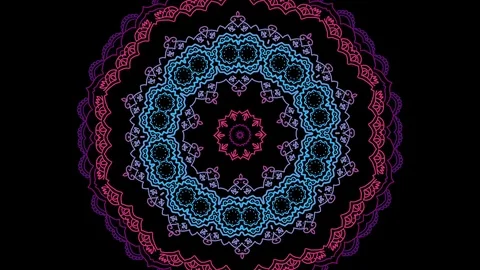 Blue kaleidoscope sequence patterns Video stock 122041543