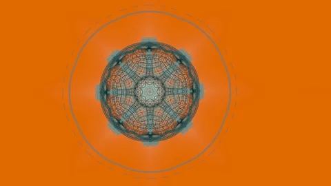 Blue kaleidoscope sequence patterns motion graphics on bright sunny background. Stock Footage 124660105