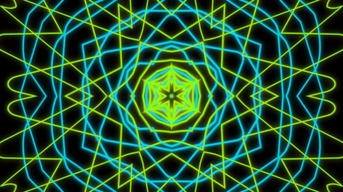 Blue kaleidoscope sequence patterns.Abstract multicolored motion graphics Stock Footage 121329441