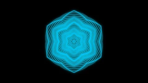 Blue kaleidoscope sequence patterns.Abstract multicolored motion graphics Stock Footage 121330564