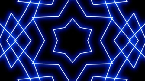 Blue kaleidoscope sequence patterns.Abstract multicolored motion graphics Stock Footage 121331675