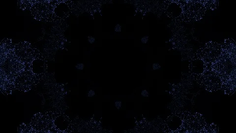 Blue Kaleidoscope of Spherical Particles Stock Footage 124584760
