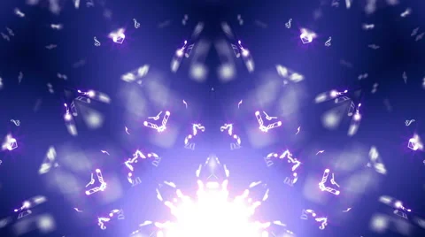 Blue kaleidoscope stage loop Stock Footage 64868691