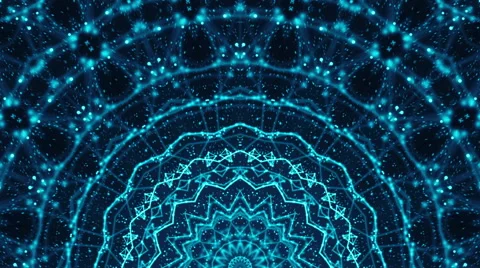 Blue kaleidoscope visual Stock Footage 64867913