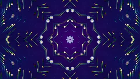Blue Kaleidoscopic Abstract Background. Loop Stock Footage 73848302