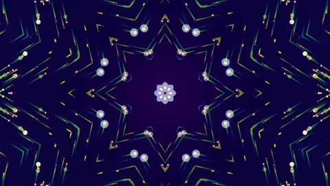 Blue Kaleidoscopic Abstract Background. Loop Stock Footage 73848859