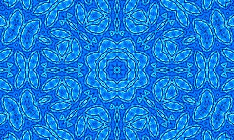 Blue kaleidoscopic background with abstract pattern イラスト素材