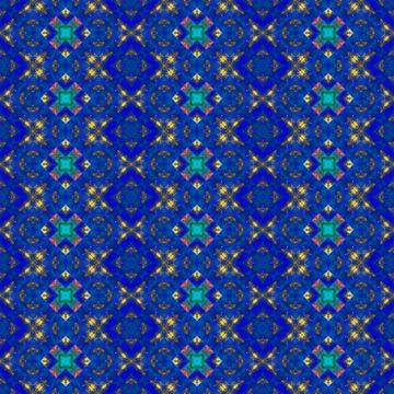 Blue kaleidoscopic seamless background Stock Illustration