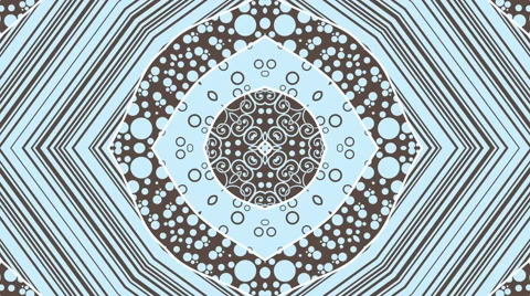 Blue kaleidoscopic video loop Stock Footage 45432492