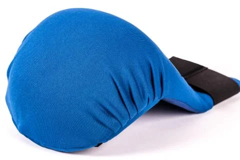 Blue karate gloves Stock Photos