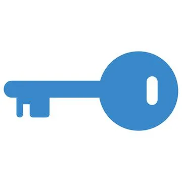 Blue key for the lock 스톡 일러스트