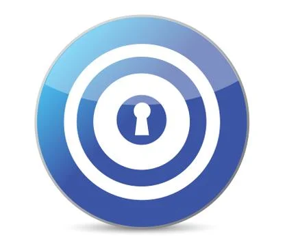 Blue key target illustration design on a white background 스톡 일러스트