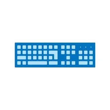 Blue keyboard icon Ilustración de archivo