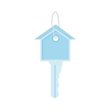 Blue keychain icon 库存插图
