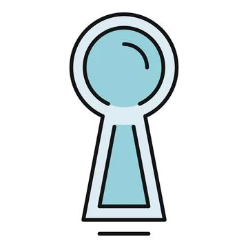 Blue keyhole opening for security access concept Stock Illustration