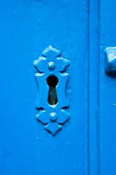 Blue keyhole Stock Photos