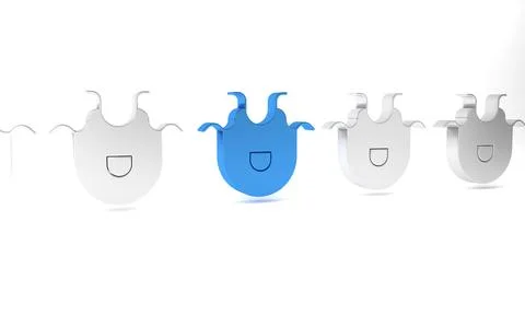 Blue Kitchen apron icon isolated on white background. Chef uniform for cook.. Stock Illustration