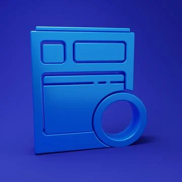 Blue Kitchen dishwasher machine icon isolated on blue background. Minimalis.. Stock Illustration