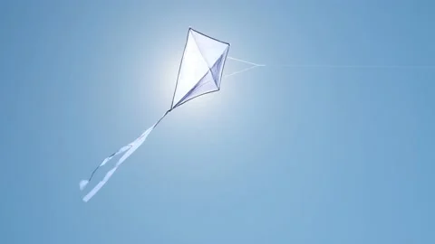 A blue kite soars in the sky Stock Footage 155299932