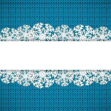 Blue knitted background Stock Illustration